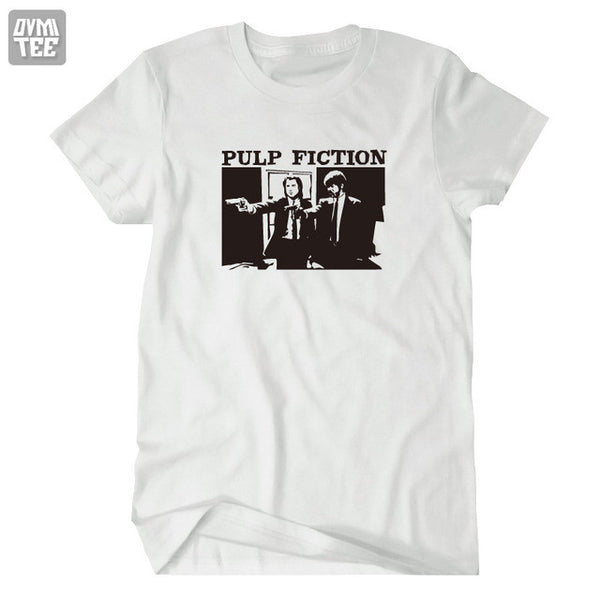 2017 new Pulp Fiction short sleeve t shirt 100% cotton classic movie shorts accesories cool and funny tee men women joggers tee